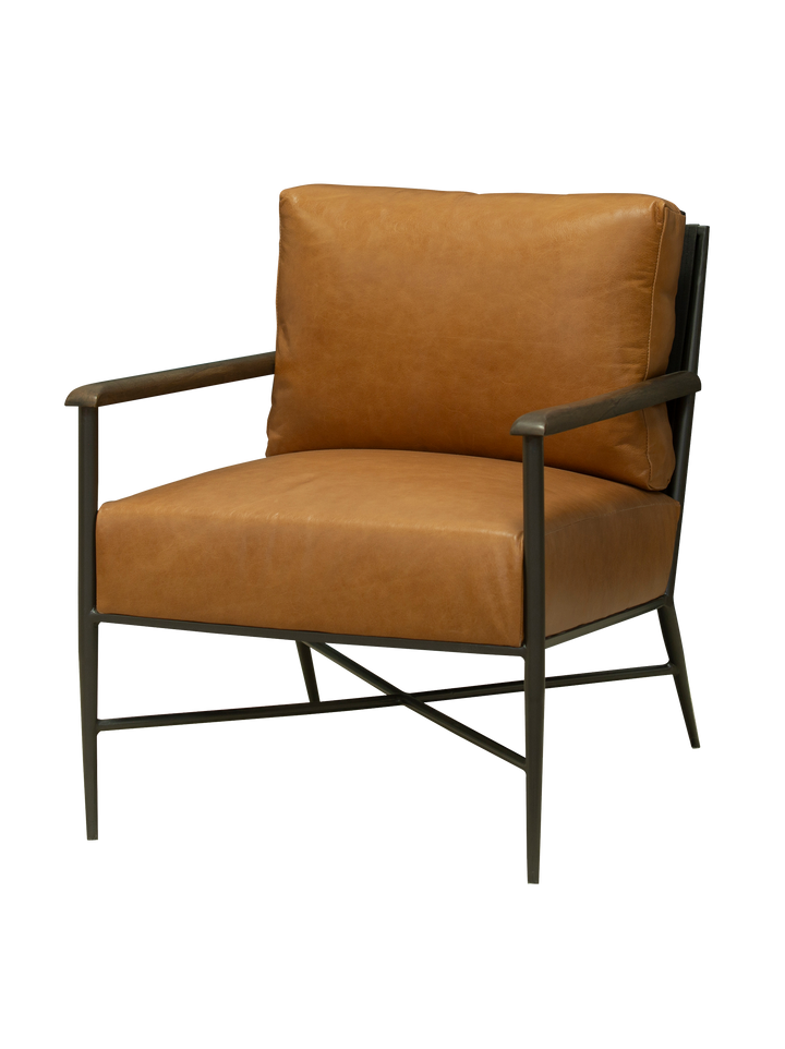Mitzi accent chair with modern fabric design