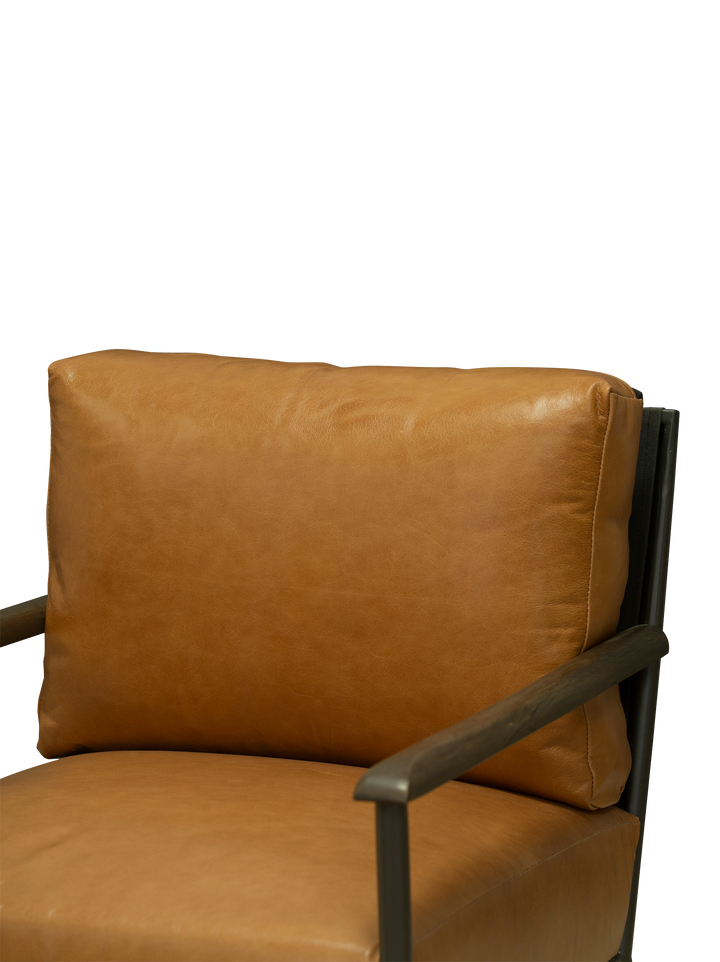 Comfortable upholstered Mitzi accent chair