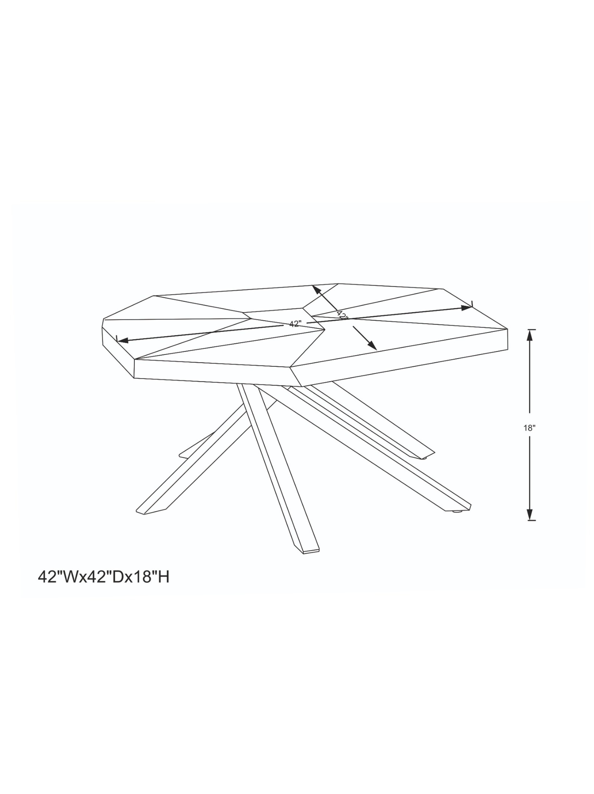 Rustic Amelia coffee table for living room USA