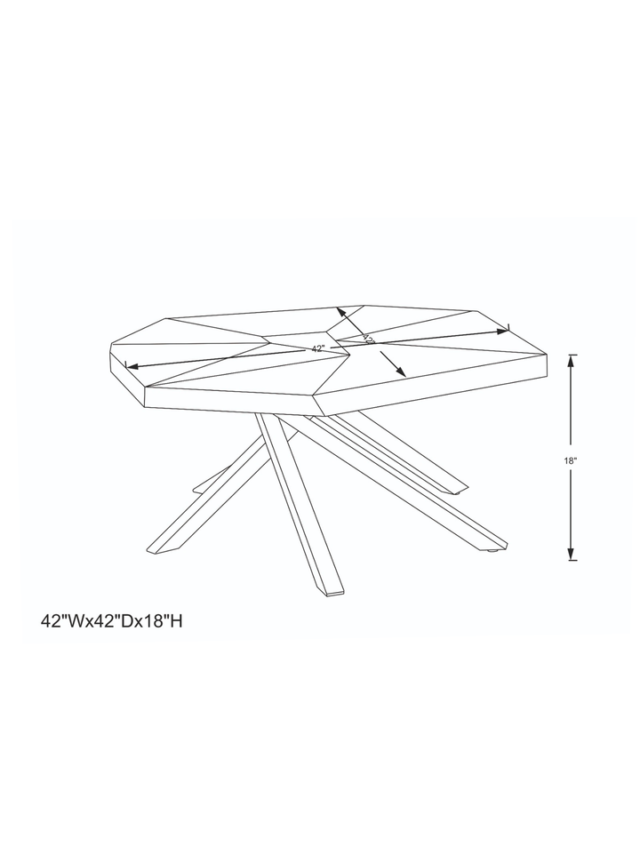 Rustic Amelia coffee table for living room USA