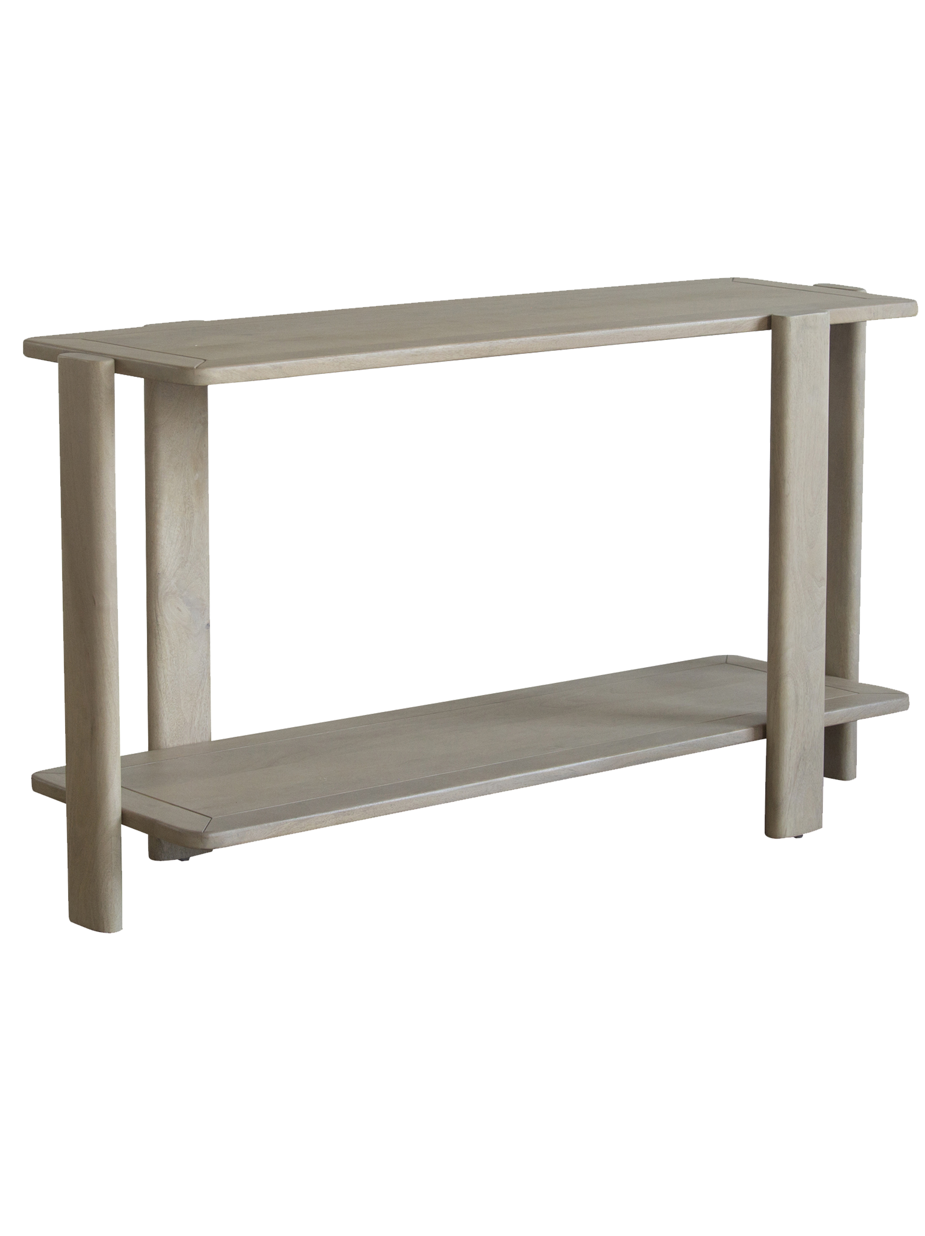 Ariah Solid Wood Console Table with Shelf Online