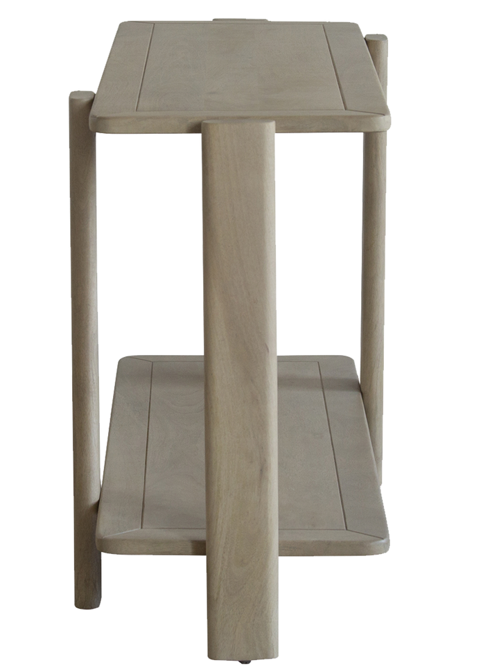 Wooden Console Table with Shelf for Living Room