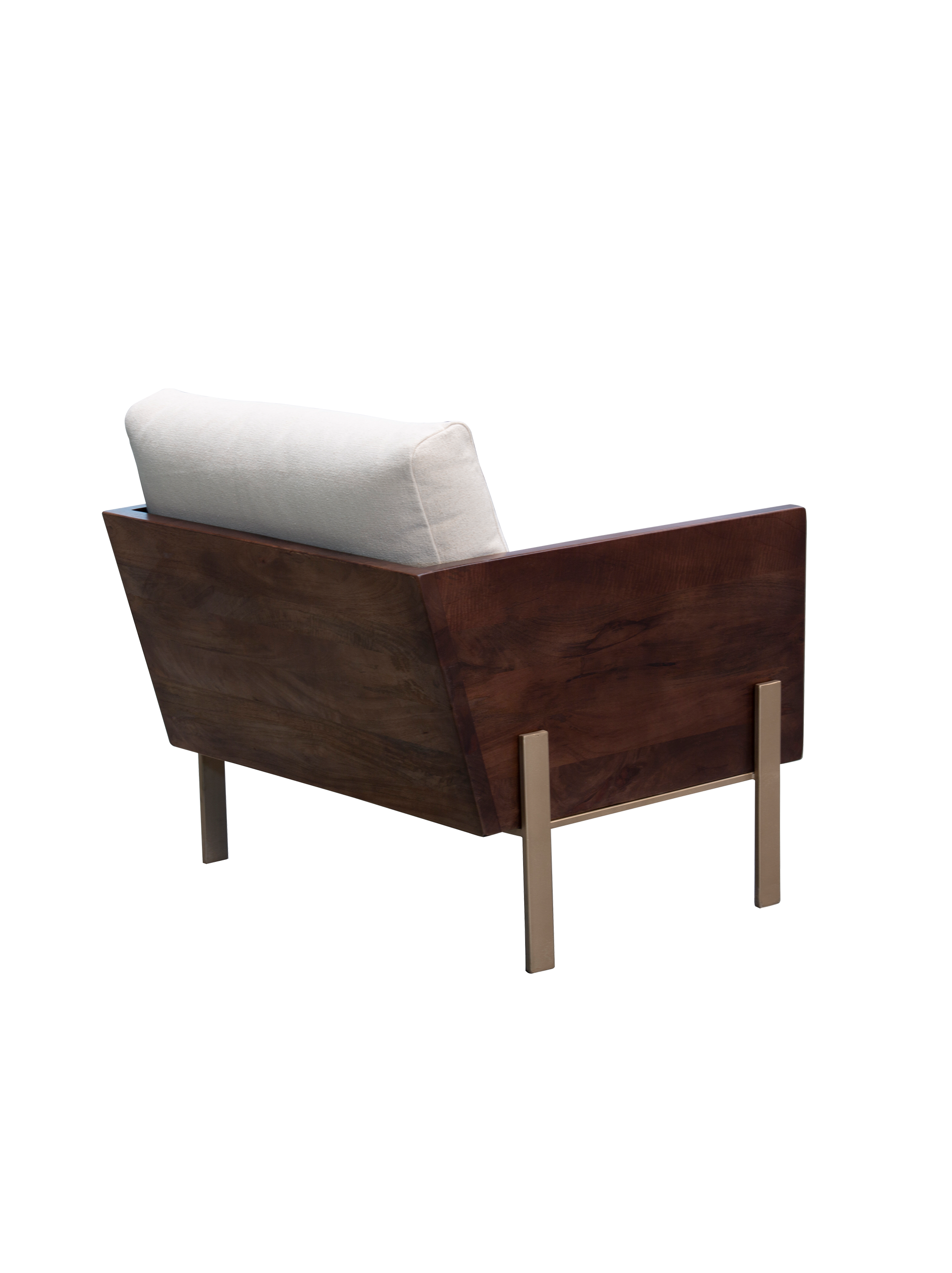 Contemporary Burano lounge chair with cushioned seat