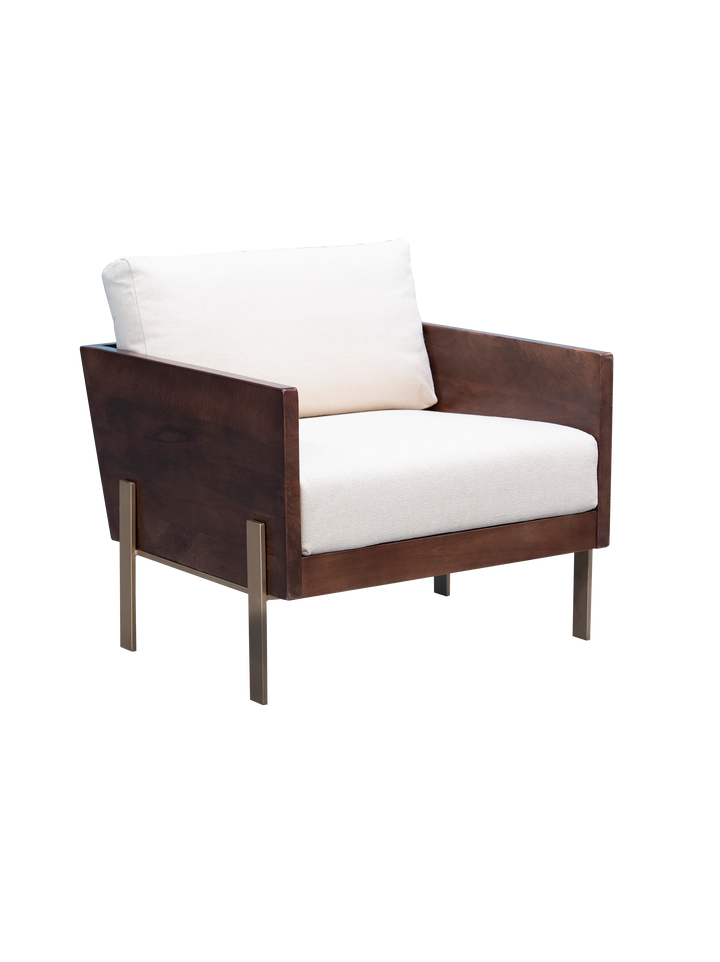 Burano accent chair with modern fabric design