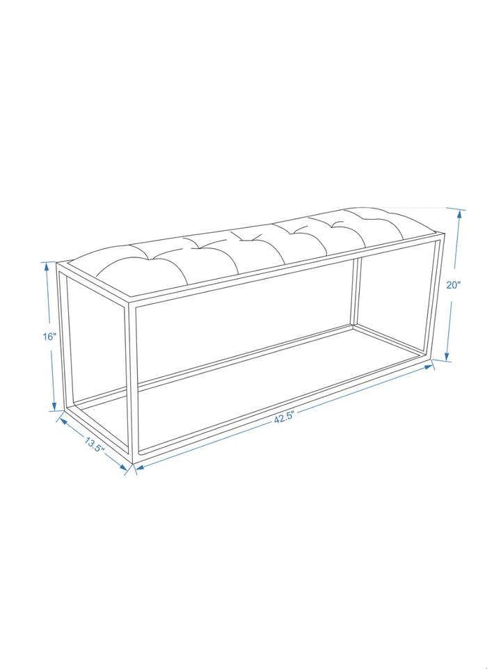 Elegant Chadwick upholstered bench USA furniture