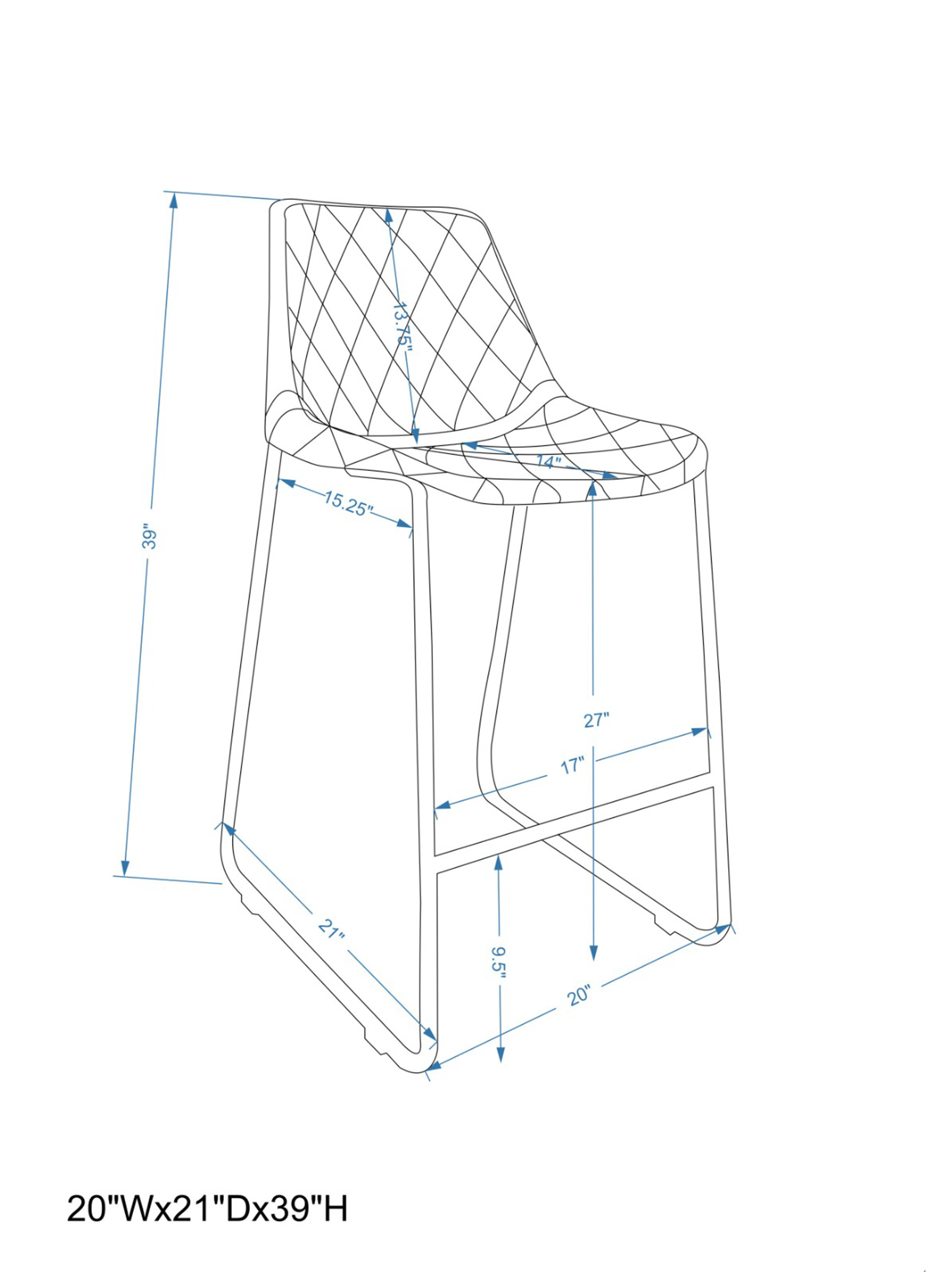 Eric Counter Stool USA – modern counter seating