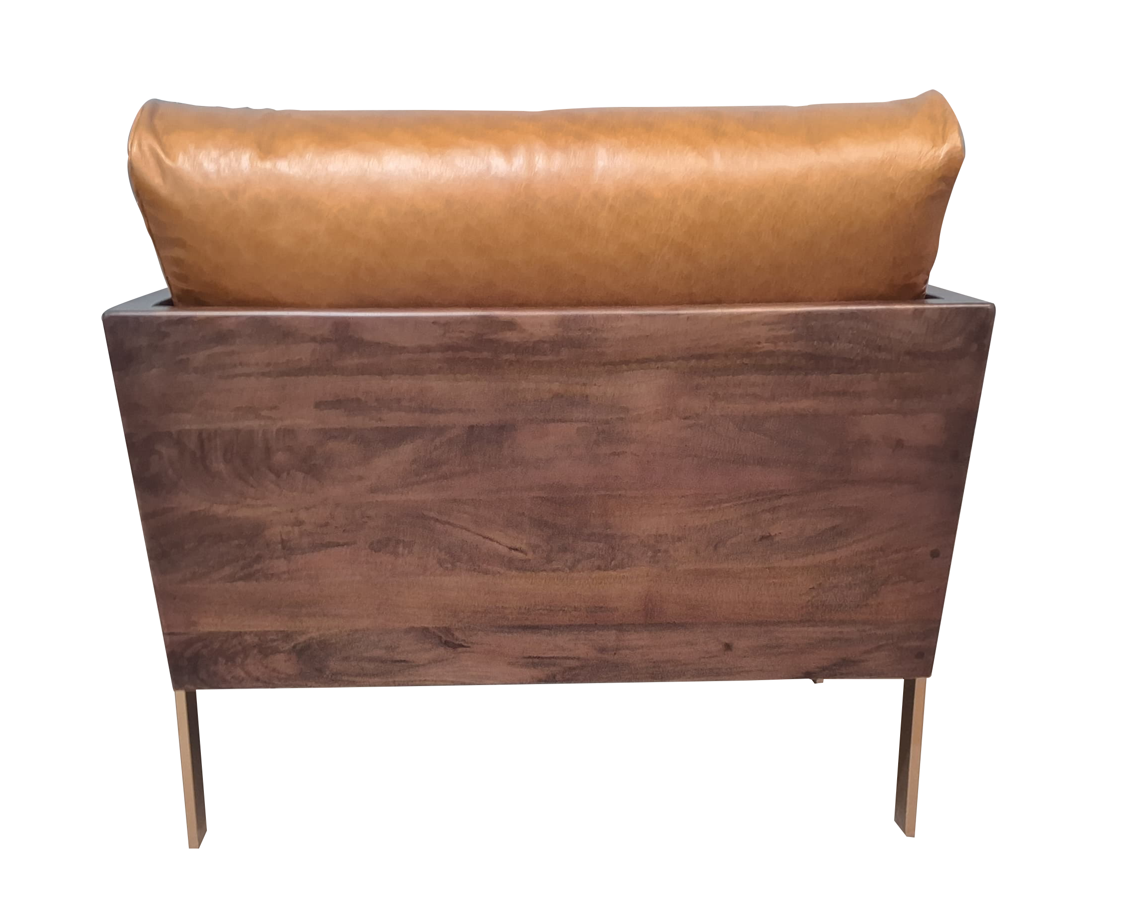 Comfortable Burano leather lounge chair with cushioned seat