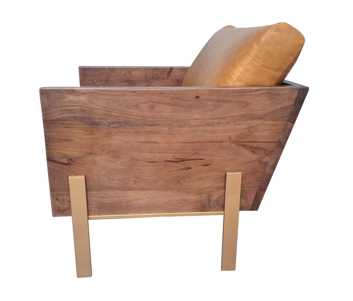 Elegant Burano leather chair for home interiors