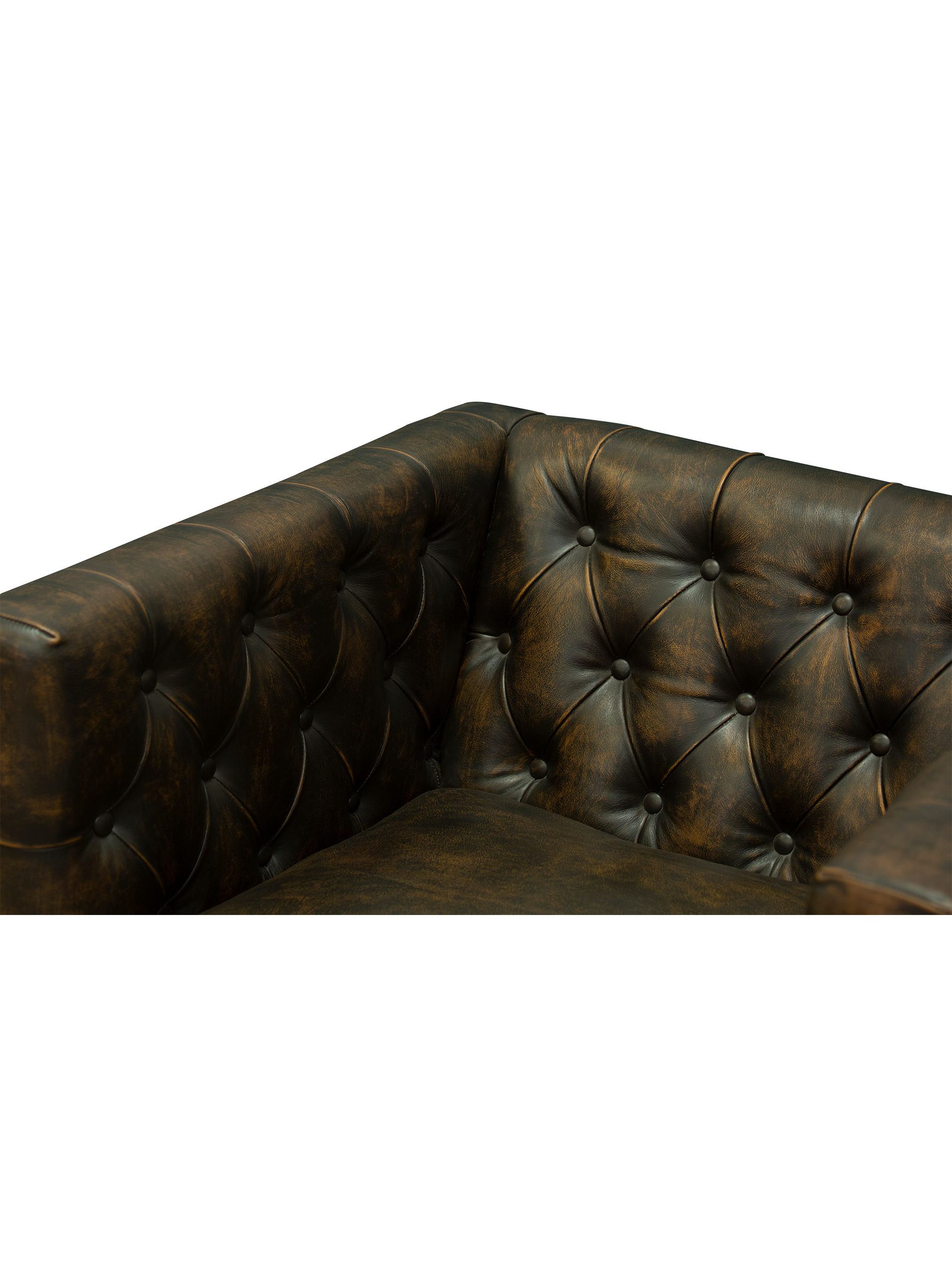 Comfortable tufted lounge chair for bedroom seating