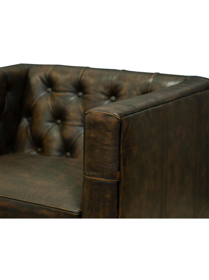 Designer Jefferson tufted accent chair for home interiors