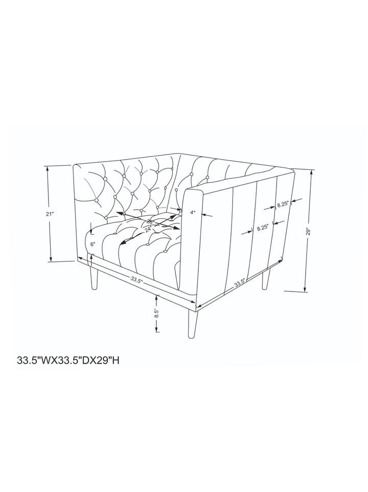 Jefferson Accent Chair - mangofurnitureinc.com