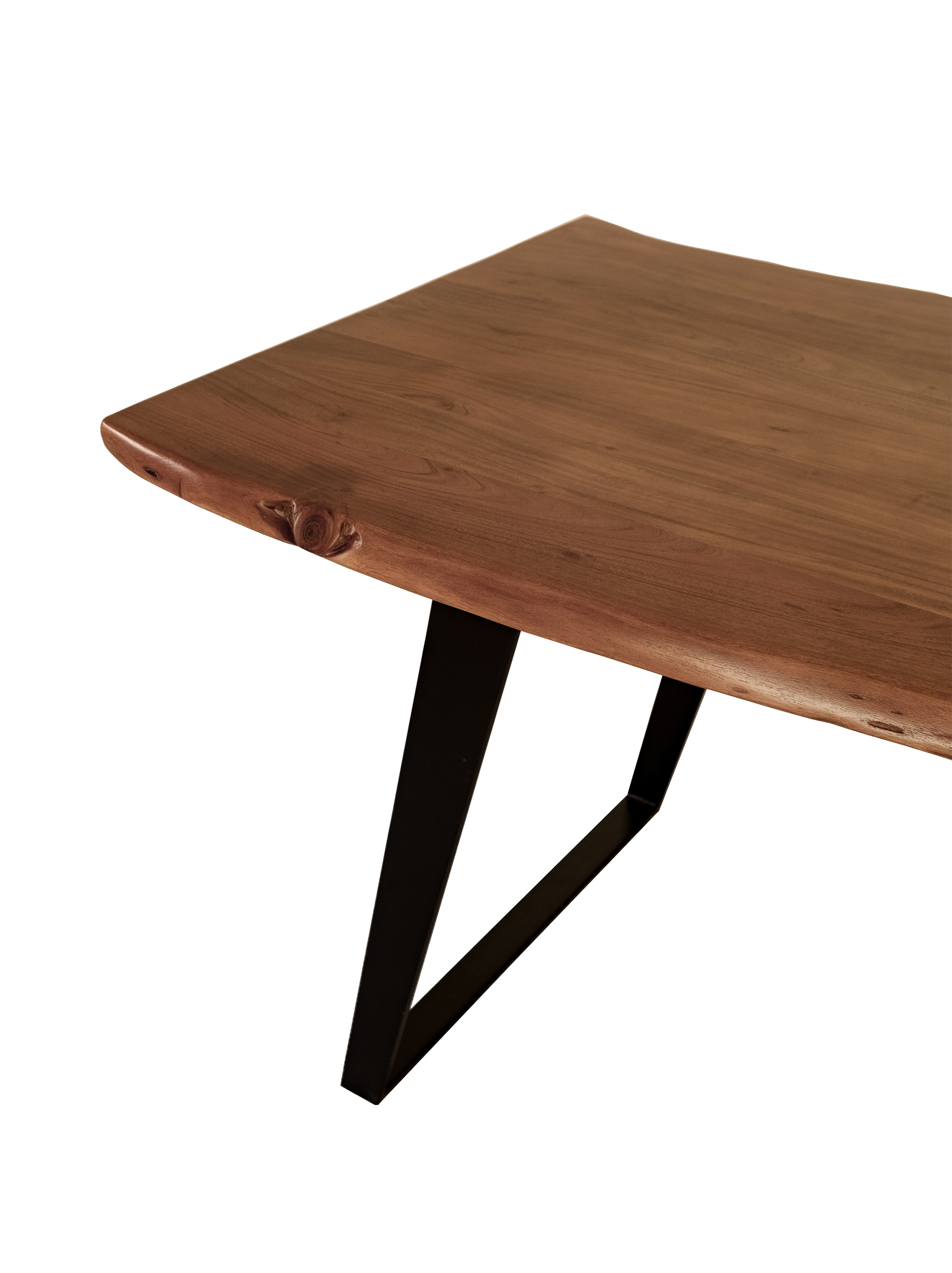 Wooden live edge bench rustic modern USA