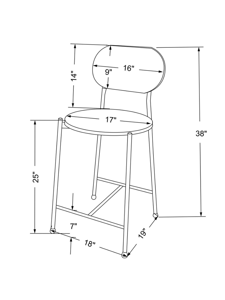 Modern Mia counter stool USA Mango Furniture Inc