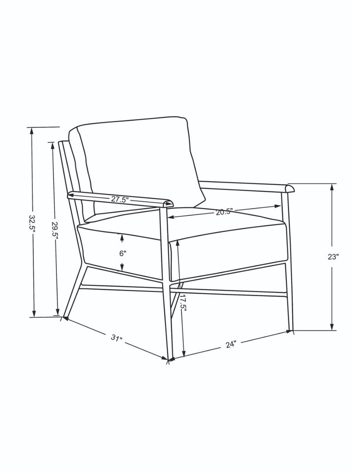 Modern Mitzi lounge chair perfect for small spaces