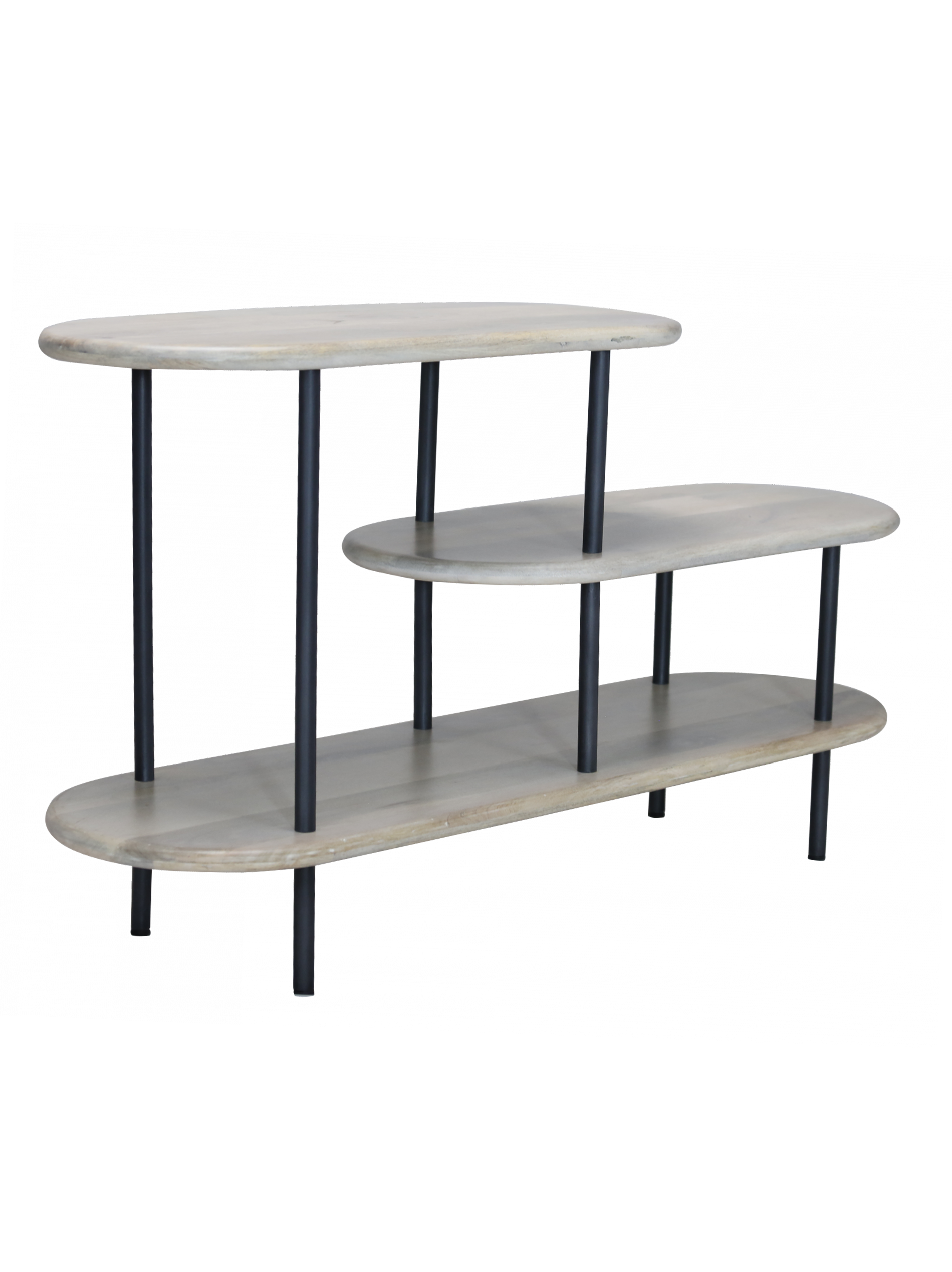 Griffith oval bookcase small with modern wooden design