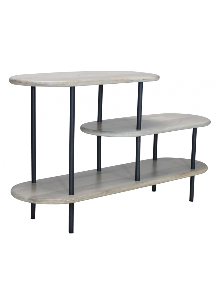 Griffith oval bookcase small with modern wooden design