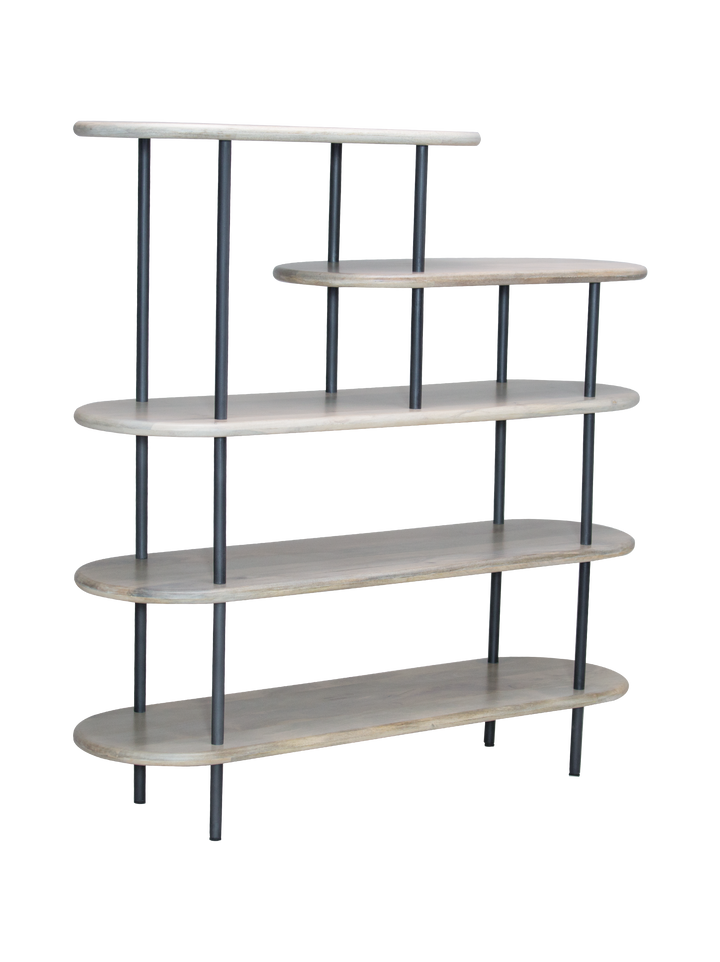 Contemporary Griffith oval bookcase large for home decor