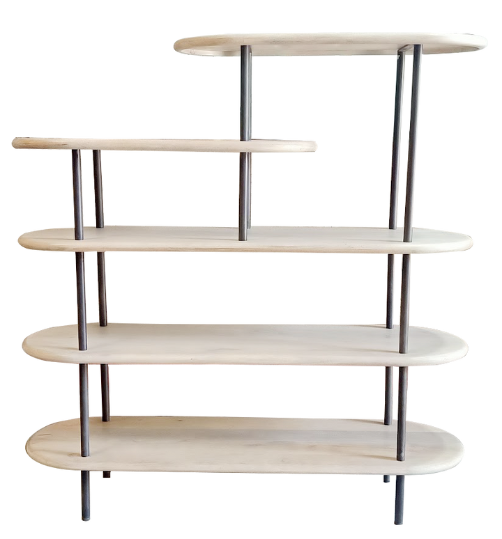 Griffith oval bookcase large with modern wooden design