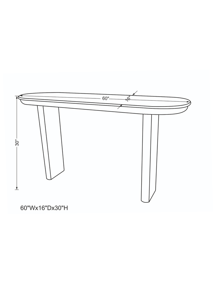Handcrafted Ridge Console Table by Mango Furniture Inc