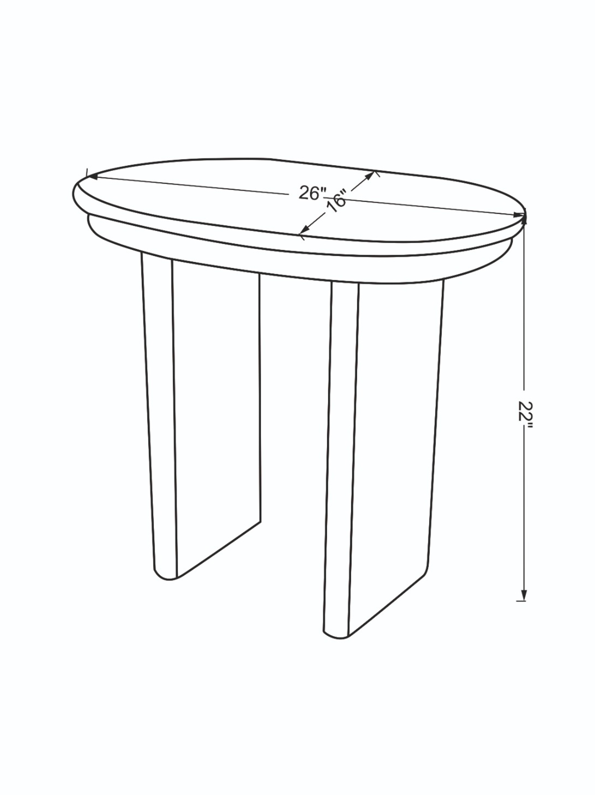 Solid Wood Ridge Side Table Online for Home