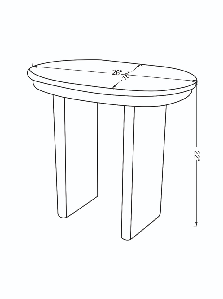 Solid Wood Ridge Side Table Online for Home