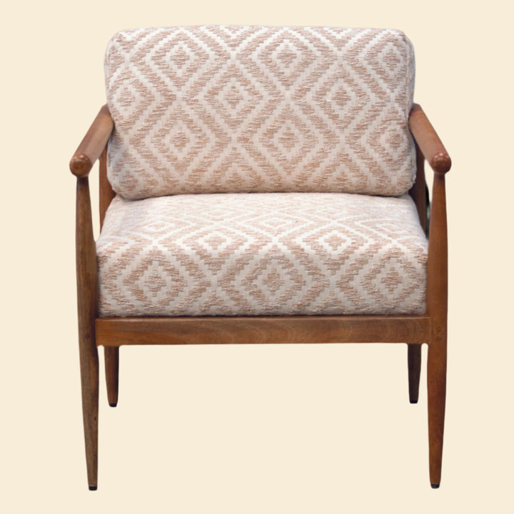 Rihanna accent chair with modern fabric design