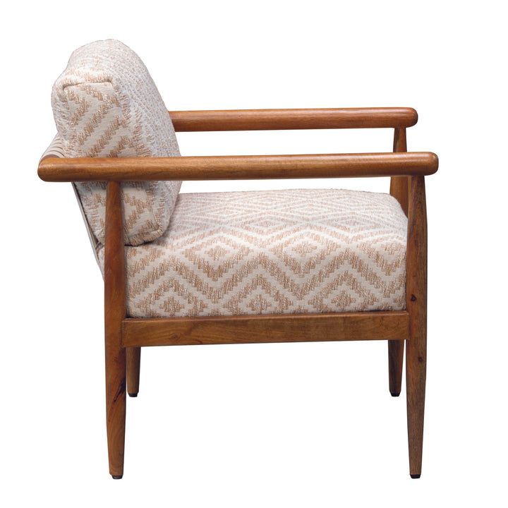 Designer Rihanna chair with wooden frame and soft fabric