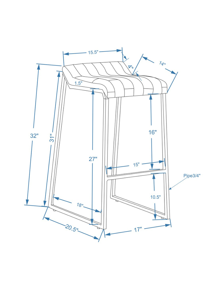 Modern Vendara Counter Stool for stylish American homes
