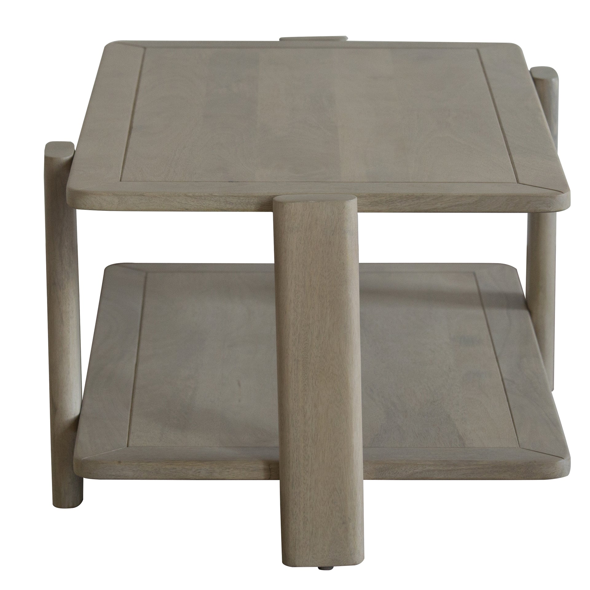 Ariah Natural Wood Coffee Table with Shelf