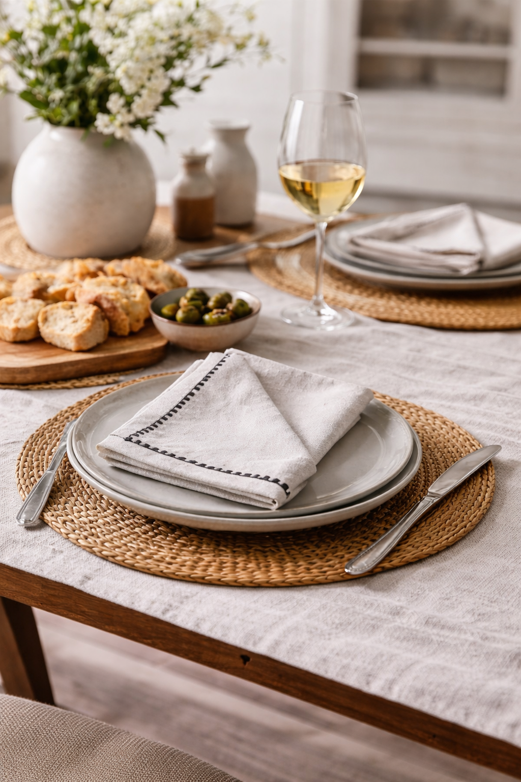 Lima Cotton Napkin with embriodary- set of 2