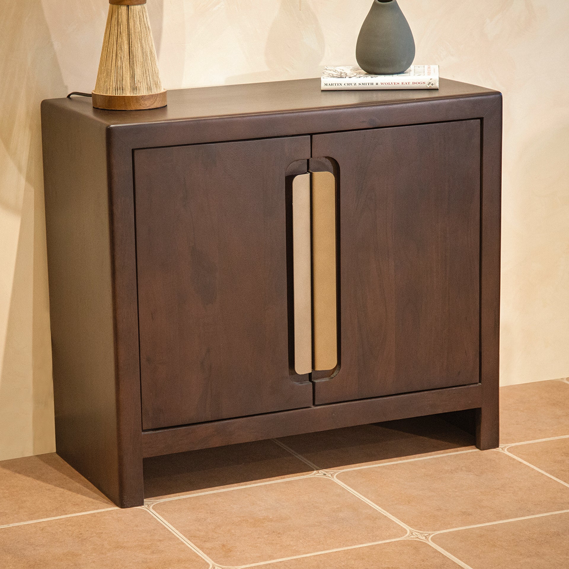Nora 2 door solid wood Accent Cabinet
