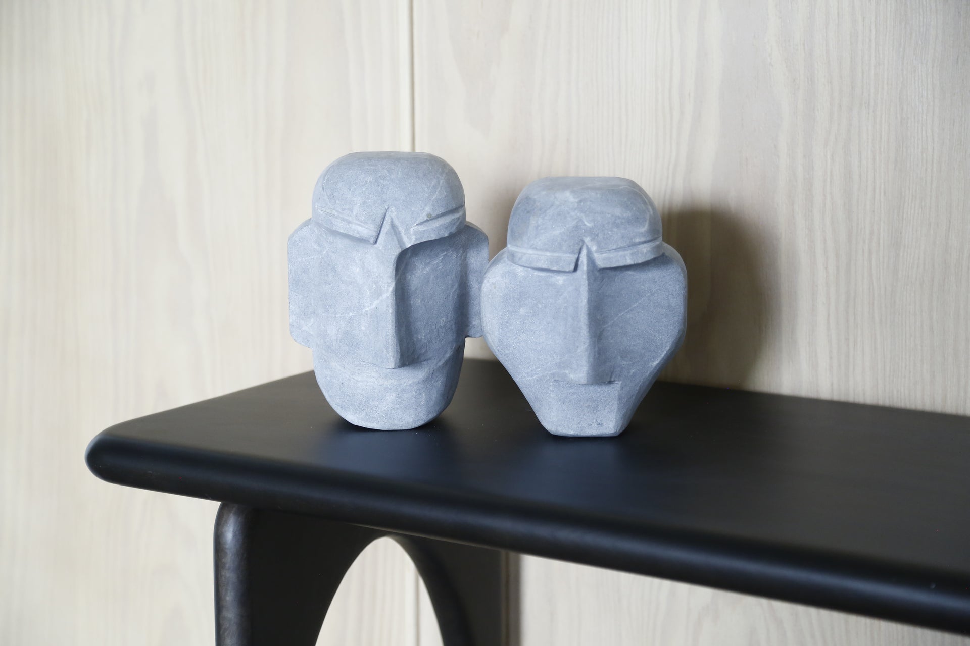 Hand Carved Stone Faces