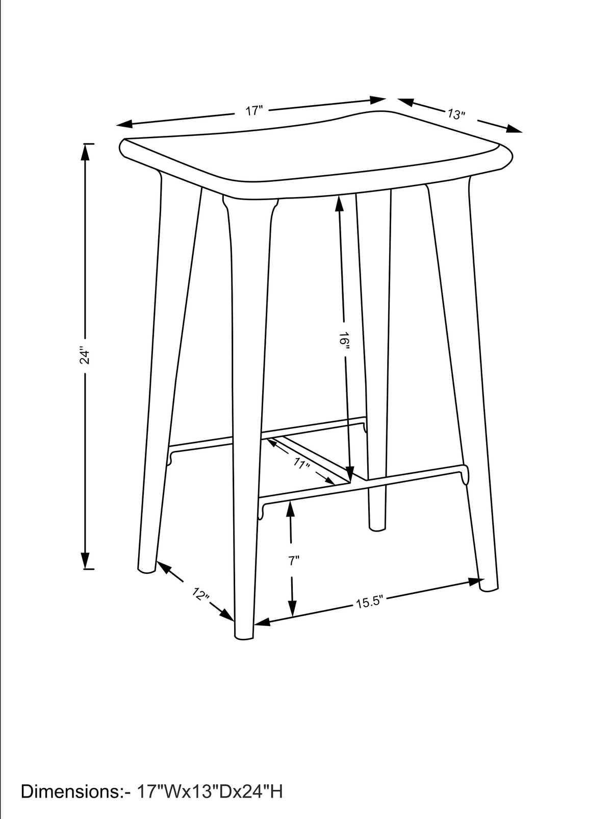 Handcrafted Tucker Counter Stool Mango Furniture Inc